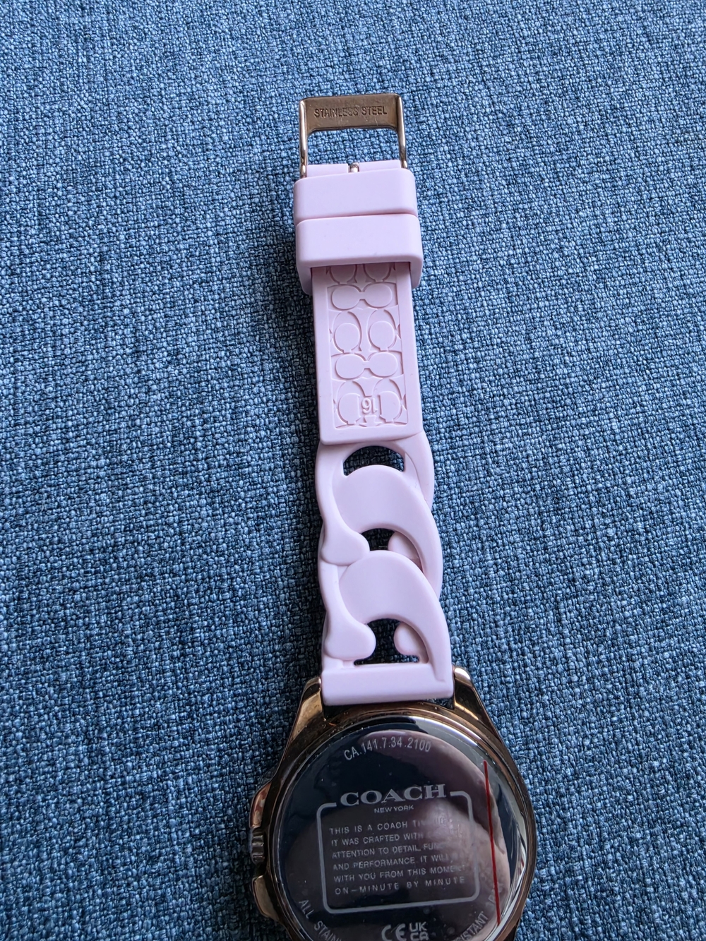 Coach Women's Pink Silicone Strap Watch - Rose Gold Case - Picture 7 of 10
